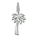 SilberDream Charm palm 925 Sterling Silver Pendant Lobster Clasp FC3101