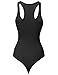 Made by Emma Classic Solid Sleeveless Scoop Neck Bodysuit Black S