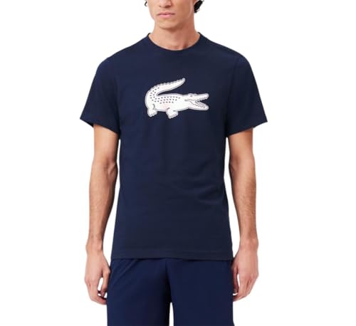 Lacoste Men’s Short Sleeve Regular Fit Ultra Dry Croc Graphic T-Shirt