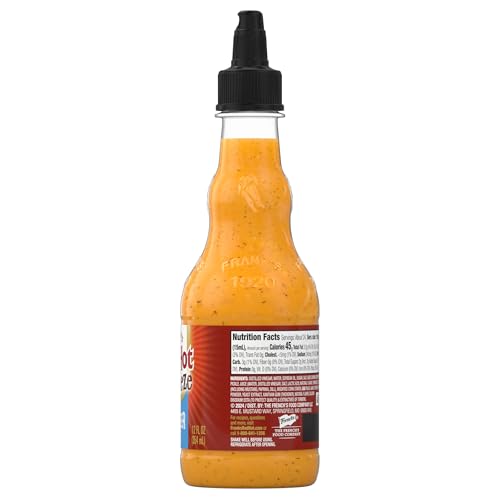 FRANK’S REDHOT BURGER SAUCE, SQUEEZE BOTTLE, CREAMY, TANGY BLEND OF DILL PICKLE JUICE, MAYO, AND FRANK’S REDHOT HEAT FOR BURGERS & MORE, 12 FL OZ