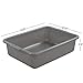 Idotry 4-Pack Small Plastic Commercial Bus Box, 8 L Small Bus Tub, Gray