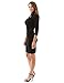 PattyBoutik Women's Zip Up Elbow Sleeve Sweater Dress
