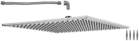 JacloS219-PCH Square Surface Mount Rain Machine, 16", Polished Chrome