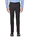 Perry Ellis Men's Slim Fit Stretch Small Plaid Dress Pant, Charcoal, 34x30