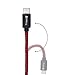 Besty-Innovations Nylon Braided USB Type C to USB 3.0 Type A Data and Charging Cable for Google Pixel, OnePlus 3T, Samsung Galaxy S8, Huawei Honor 8, Nexus 5X / 6P and More, 6.6 Feet/2M (Black Red)