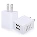 Wall Charger, Ailkin [2-Pack] High Speed Portable 2-Port USB Home Travel Charger Plug Power Adapter for iPhone 7/7 plus, iPad Air, Samsung Galaxy S7/S6, Tablets, HTC, LG, Google Nexus, Nokia and more