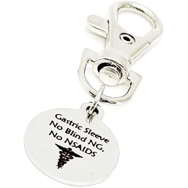 Amazon.com: Gastric Sleeve Zipper Pull, Gastric Sleeve Medical ID Tag, No  Blind NG, No NSAIDS, Medical Awareness Tag, Gastric Sleeve Medical Awarenes  : Clothing, Shoes & Jewelry