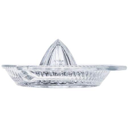 Crystal Lemon Squeezer Citrus Juicer, Extractor Manual Hand with Handle and Pour Spout, Heavyweight Crystal Glass