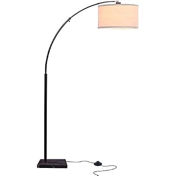 Brightech Logan LED Arc Floor Lamp with Marble Base ...