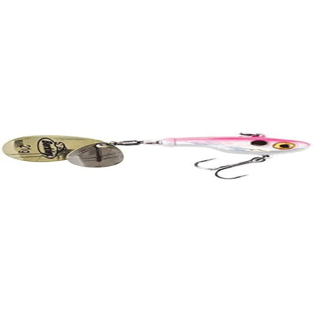Berkley Pulse Spintail, Jig Lure with Spinner Blade & Berkley Fusion Treble Hook - Long Casting Hard Bait for Perch, Trout, Pike, Unisex, Pearl Pink, 21g | 75mm
