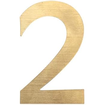 inch modern gold adhesive mailbox sticker address door metal 3d number