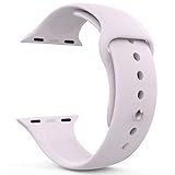 MoKo Apple Watch Band Series 1 Series 2, Soft Silicone Replacement Sports Band for 42mm Apple Watch 2015 & 2016 All Models, LAVENDER (Not fit 38mm Versions)