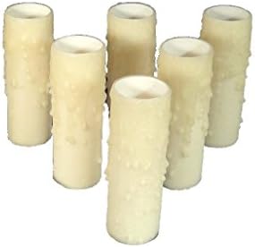 Set of 6 pc. 3" Tall Ecru. Large Diameter Edison Wide Base 1-3/16" Inner Diameter x 1-5/16" Outer Diameter Beeswax Candle Covers. Sleeves That Slide Over existing sockets. Several Diameters Available