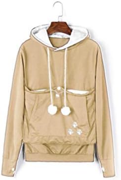 dog lovers hoodie with dog cuddle pouch