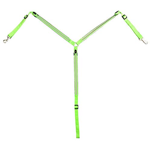 LED Horse Breastplate Collar High Visibility Tack for Horseback Riding Adjustable, Sturdy & Comfortable Hi-Viz Equestrian Safety Gear (Green)