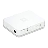 D-Link Ethernet Switch, 5 Port Unmanaged Gigabit Desktop Plug and Play Compact Design White (GO-SW-5G)