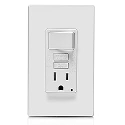 Leviton GFCI Switch Outlet Combo, 15 Amp, Self