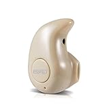 Newest Smallest Wireless Invisible Bluetooth Mini Earphone Earbud Headset Headphone Support Hands-free Calling For iPhone Samsung Xiaomi Sony Lenovo HTC LG and Most Smartphone. (Coffe)