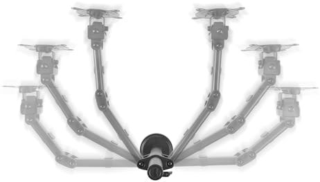 Brazo Universal para Dos monitores One For All para Pantallas de 13" a 32" - VESA 75/100 mm - Ajuste de Altura - Inclinación (90°), Giro (180°) y rotación (360°) - Peso máximo: 8 kg - Negro (DM2210)