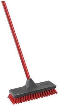 Set of 2 LIBMAN 547 Floor Scrub Brush, Handle w/Scrapper Edge