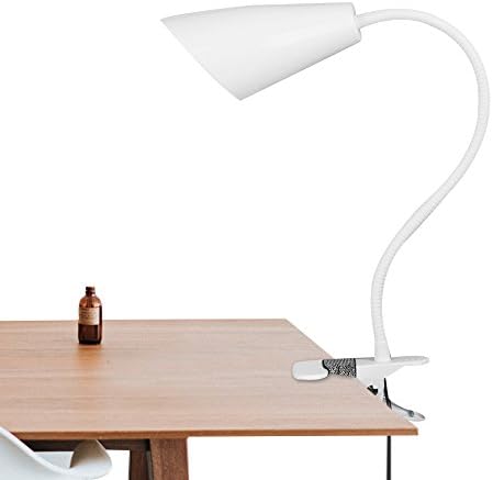 Veesee Led Clip on Light,2 Adjustable Color Flexible Clip-on Bed Reading Lights,Plug in Dimmable Table Desk Nightstand Lamp with Metal Clamp Gift for Kids Student Office Bedroom Headboard Dorm Bedtime