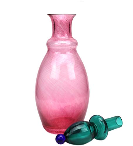 Murano Art Collection European Art Glass Regal Bottle Ruby - Image 2