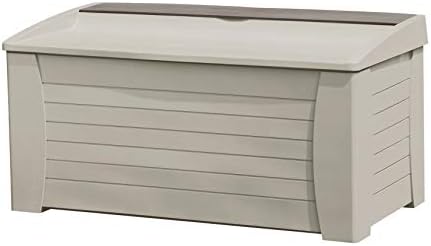 Suncast 127 Gallon Outdoor Resin Deck Storage Box, Taupe