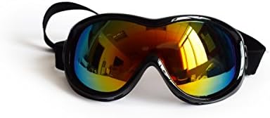 Sun Glassess Glassess Goggles UV Protection Safety Goggles Snow Skiing Protection Goggles with Removable Starp for Dog over than 35Pounds(Black)