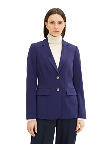 TOM TAILOR Señoras Blazer 1035882, 11331 - Atlantic Ocean Blue, 36