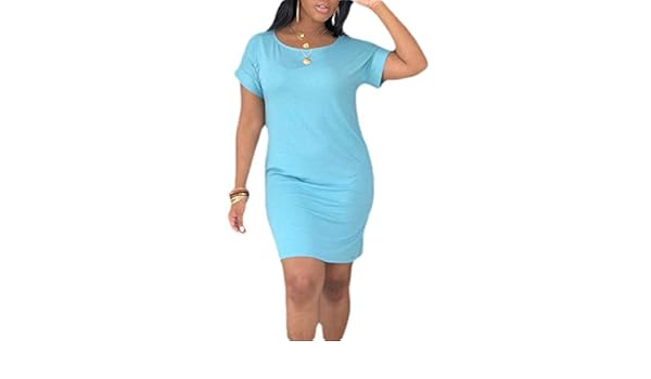 t shirt dress light blue