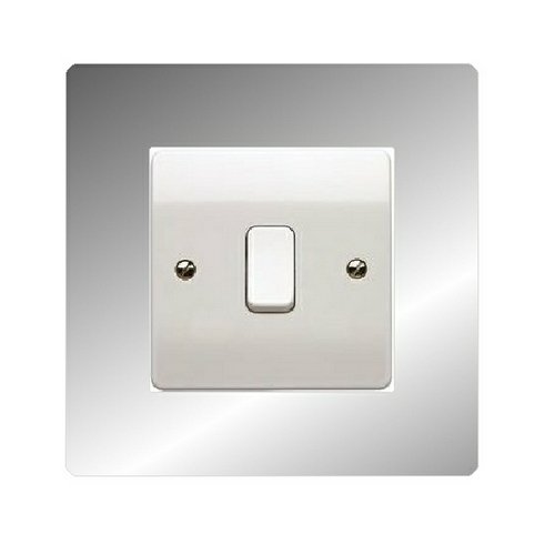 Laserables 2 x Mirror or Clear Acrylic Light Switch 30mm Surround Finger Plate Amazon.co.uk