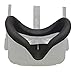 Aurrako Vr Face Pad for Oculus Quest VR Headset Accessories, Silicone Face Cover Mask Easy Wipe Clean Sweatproof Light Block (Black)