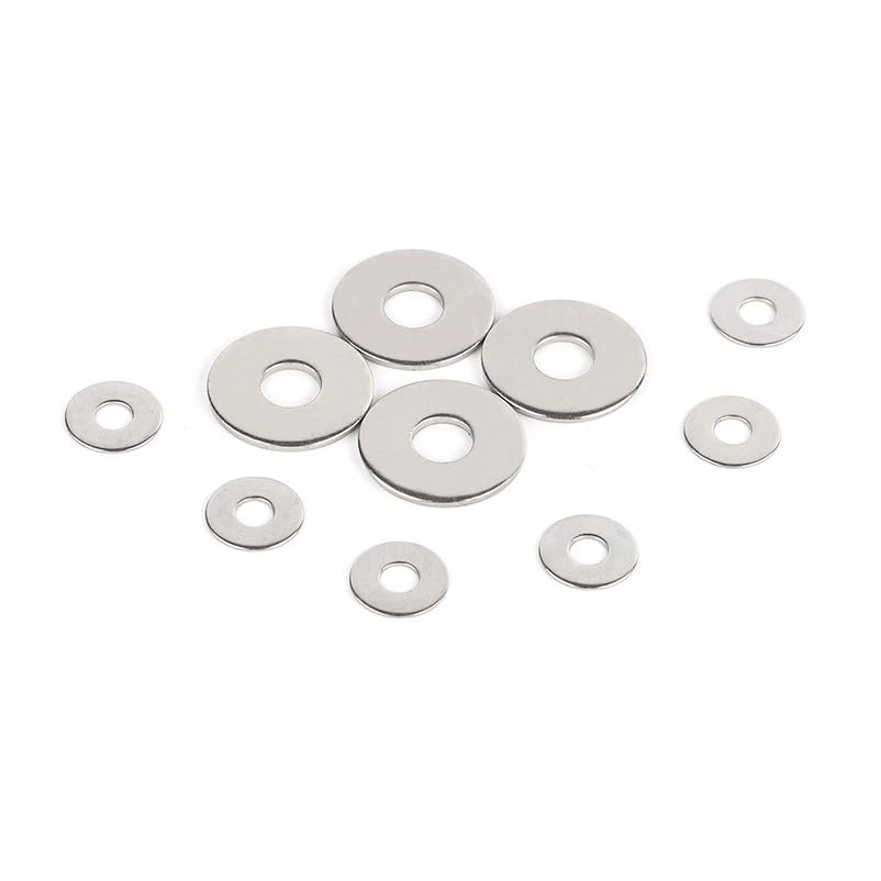 MACHSWON 20 Pcs M6 Washers, M6 x 16mm Metal Flat Penny Washers Thickness 1.5mm- A2 304 Stainless Steel Washers, Large OD Plain Wide Metal Washers, Round Flat Spacer Repair Washer For Screws Bolts