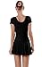 speerise Womens Short Sleeve Skirted Leotard with Built-in Panty, Adult Ballet Dance Scoop Neck Unitard for Gymnastic