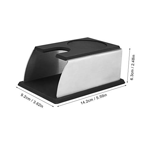 Zerodis Schwarze Kaffeetamper Basis Edelstahl rostfrei abnehmbar Kaffeepulver Maker Rack Espresso Kaffee Tamper Ständer für Kaffeemaschine – Bild 3