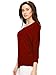Made By Johnny MBJ WT822 Womens 3/4 Sleeve with Drape Top M Wine