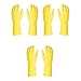 Amazon Basics 100003 Professional Reusable Rubber Gloves, Large, Yellow, 3-Pack
