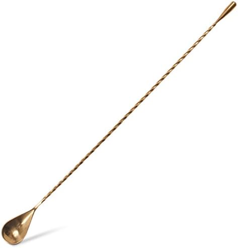 Barfly by Mercer Barfly Bar Spoon with Teardrop End - 15-3/4-in - Gold Plated