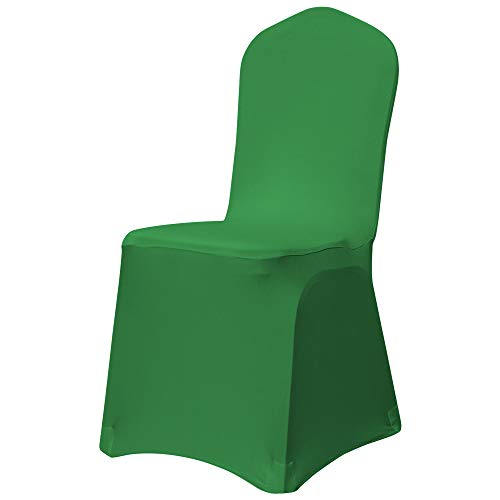 Desirable Life Pack of 10 Removable Spandex Stretch Dining Chair Cover Slipcover Protector for Party Wedding Banquet Celebration, Multi Colors for Choice