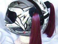 Pigtails for Helmets All Colors Works on Matte Helmets Too (burgandy)
