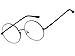 Agstum Retro Round Metal Non-Prescription Eyeglasses Frame with Spring HInge Clear Lens (Black, (Medium size) 46)