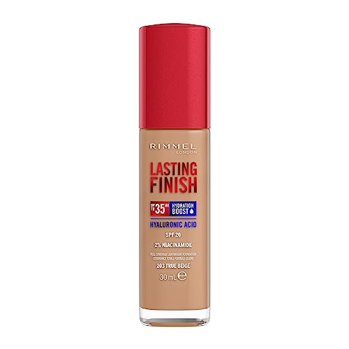 Lasting Finish 35H, 203 True Beige, fondotinta, lunga tenuta, idratante, formula vegana, alta coprenza, 30ml