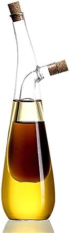1Pcs European Household Glass Olive Oil Jar Vinegar Bottle high Borosilicate Corrosion Resistant Glass Pot Leakproof Oil Bottle is Suitable for Kitchen Sauce Dispenser 300ML