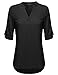 MBE Women's Lightweighted V-neck Chiffon Blouse