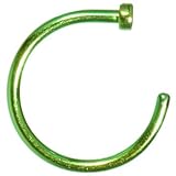 Body Candy Titanium Anodized Stainless Steel Green Nose Hoop 18 Gauge 3/8
