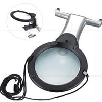 Borlai 4.2 inch 6X/2X Magnifying Optical Lens Hands Free Lighted Reading Magnifier