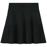 ZAFUL Skirts for Women 2025 Winter Pleated Knit Stretchy A Line Mini Skirt