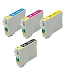 4 Pack Epson Ink Cartridges for Epson Stylus NX330, NX430, WorkForce 435, 520, 545, 630, 633, 635, 645, 840, 845, 60, 7010, 7510 (T126- BK, C, M, Y), Office Central