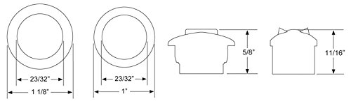 Blazer C534BRK Red 3/4-Inch Round Clearance/Side Marker - Pack of 1