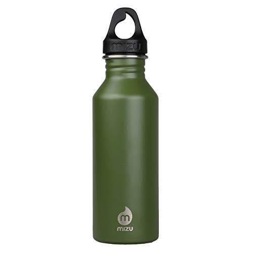Mizu - M5 Water Bottle | 17 oz. Single Wall Stainless Steel | Narrow Mouth with Leak Proof Loop Cap | Multiple Colors | BPA Free